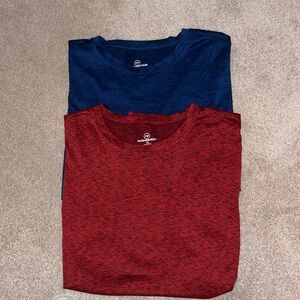 2-Real Essentials Men's Short Sleeve Dry Fit Active Crew Neck T Shirts